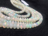 Ethiopian Opal Faceted Roundel Beads 5-8mm size, 16 Inch Strand, Superb Quality,