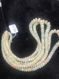 Ethiopian Opal Faceted Roundel Beads 5-8mm size, 16 Inch Strand, Superb Quality,