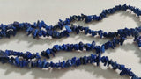 Lapis Chips Beads , Length of Necklace 32"