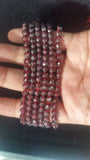 5mm Garnet Round Faceted Beads, Length of strand 14'' , Natural Garnet top Quality beads