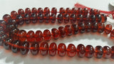 Hessonite Garnet 5-12mm Smooth Roundel Beads , necklace of 16" fine color and good quality beads