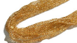 5 Strands- Citrine Smooth Tyre Shape ,Heishi shape 4mm . Length 14 Inch . Natural citrine Heishi shape