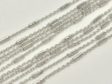925 Sterling Silver Chain , Length 18" Silver Chain Necklace with White Rhodium gram weight 3.25 code SS13