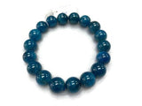 12mm Neon Apatite Bracelet, Perfect Round Beads, length 7.5'' stretch bracelet .