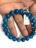 12mm Neon Apatite Bracelet, Perfect Round Beads, length 7.5'' stretch bracelet .