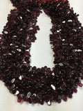 5 Strands Garnet Pear Beads, 16 Inch Strand, 4.5x7mm size