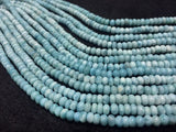 4A Quality Larimar 7mm Roundel Beads, Length 40 cm Larimar Good Quality beads - Larimar Rondelle Beads