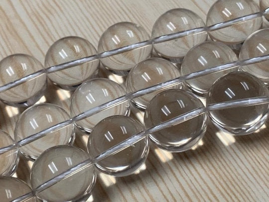 16MM Crystal Round Beads - Crystal Clear beads- 40 cm Length - AAA Quality