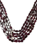 5 Strands, Garnet Pear cum Drop Beads, 16 Inch Strand, 7x11mm