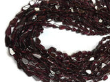 5 Strands, Garnet Pear cum Drop Beads, 16 Inch Strand, 7x11mm