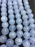 8mm Blue Lace Agate Smooth Round beads, AAA quality beads . length 40 Cm . Good Quality Round beads