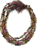 Multi tourmaline Faceted Heart Briolettes, Super Fine Quality, 9 Inch Strand, Tourmaline Briolettes 4mm