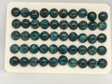 8MM Chrysocolla Round cabochon , (pack of 5 Pc)natural chrysocolla cabs. gemstone cabs. AAA quality cabs.