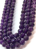 6MM Amethyst Round faceted , Top Quality faceted , Length of strand 16" natural Purple Amethyst . gemstone beads