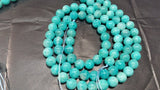 Amazonite Round Beads 9mm , Top Quality and very Good Color , Length 8 Inch