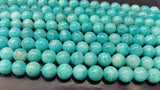 Amazonite Round Beads 9mm , Top Quality and very Good Color , Length 8 Inch