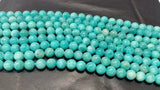 Amazonite Round Beads 9mm , Top Quality and very Good Color , Length 8 Inch