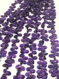 Natural Amethyst Faceted Pear Shape 8" Strand 7x9 MM Approx Size , Top quality briolettes , Deep color Amethyst