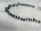 Kyanite faceted small drop Shape - Length 8 Inches , size 5X9MM , Natural green Kyanite .
