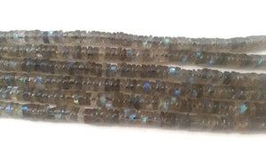 LABRADORITE SMOOTH Heishi Shape ,4.5 mm size Length 16" Flat thin wheel shape , Labradorite washer shape .  Labradorite heishi beads