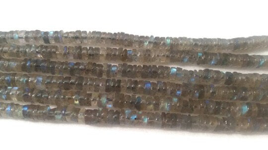 LABRADORITE SMOOTH Heishi Shape ,4.5 mm size Length 16