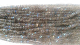 LABRADORITE SMOOTH Heishi Shape ,4.5 mm size Length 16" Flat thin wheel shape , Labradorite washer shape .  Labradorite heishi beads