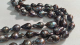 Peacock Freshwater Pearl Baroque Size Approx 12-13MM Approx 19 Pc in one strand, Good Quality Pearl .cultured pearl necklace , AAA Quality