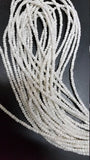 3MM Silverite Faceted Roundel , Superb Fine Quality . Silverite beads 15 Inch Strand. sapphire faceted beads