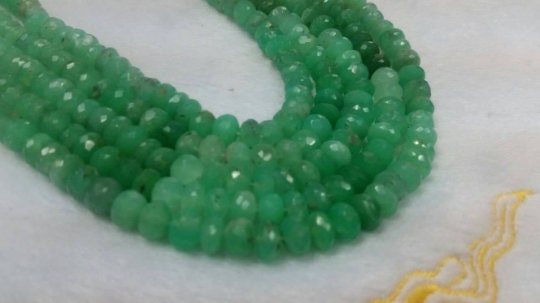 8MM Chrysoprase Faceted Roundel Beads, very good color beads,shaded faceted roundel.