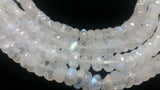 Half Strand 9MM , Rainbow Moonstone faceted Roundel , length 8Inch , top Quality faceted roundel beads