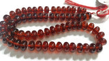 Hessonite Garnet 5-9mm Roundel Beads , necklace of 16" fine color and good quality beads, Origin Mozambique