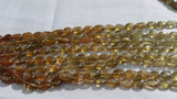 Grossural Garnet Oval Beads 6x8mm , Shaded strand of 14"