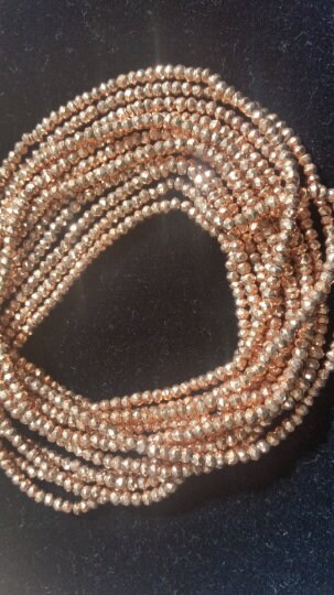 Pyrite Faceted Roundel 3mm Copper Coating , Length of strand 13.5