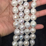 Pearl Baroque Shape -AAA Quality - Length 40 cm- Size 14-X 16 M approx Good Quality Natural Freshwater Pearl Baroque Beads -Code(RTX-Kg)