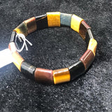 Tiger Eye Bracelet , Natural Tiger Eye good Quality, Length is 7.5" , stretch Elastic bracelet . unisex bracelet .