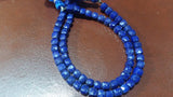 Lapis faceted Cube shape in 6mm , Lapis briolette .Lapis faceted Box shape  . length 8 Inch