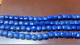 Lapis faceted Cube shape in 6mm , Lapis briolette .Lapis faceted Box shape . length 8 Inch