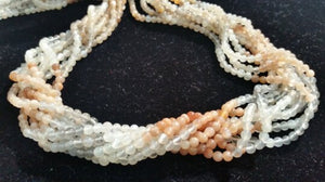 3.5mm Multi Moonstone Round Beads , Good Quality Moonstone , Perfect Round- Length 14 Inch