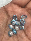 6X8mm Swiss Blue Topaz Oval Cabs, natural gemstone cabochon , Pack of 2 pc , AAA grade gemstone