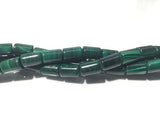 8x12 mm Malachite Tube Beads , Length of strand 40 cm - Top Quality , Natural Malachite Cylinder Beads- Malachite Barrel Beads