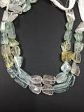 Aquamarine Faceted Nuggets, Top Quality, 12x16mm- 15 Inch Strand . Multi Aquamarine tumble shape
