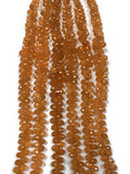 Spessartite Garnet Faceted Drop Briolettes, Super Fine Quality, 10 Inch Strand, 3x5MM-5x8MM Fanta Garnet Briolettes