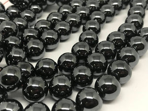 12mm Hematite Smooth Round , Length 16" Top Quality Hematite Gemstone , Natural Hematite beads