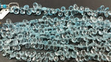 Sky Blue topaz Pear faceted Briollete , Size 6X8MM Good quality Topaz Briolettes . length 4 Inch