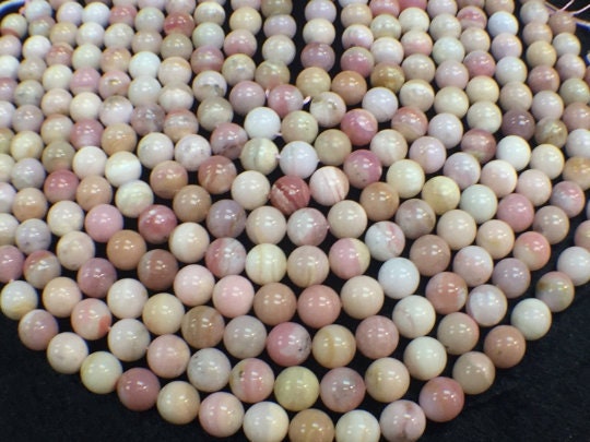 12mm Natural Pink Opal Smooth Round Beads, Top Quality , Perfect Round beads- length 16 Inches