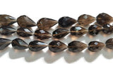 Long Smoky Faceted Drop Shape, Big Size Drops 13X21MM , Length 14" 10 in stock . Smoky Briolette shape