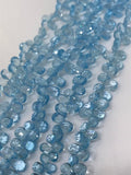 Sky Blue topaz Pear faceted Brioletes ,Natural color. 7X9MM size top quality pear shape.length 10"