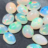 Ethiopian Opal 5x7 (6-Pcs) Pack -Code #06- AAAA Quality (4A Grade) Opal Cabochon - Ethiopian Opal Oval Cabochon