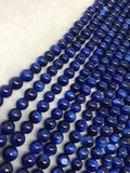6MM Natural Blue Kyanite Round Beads , Selective Beads in Fine Quality . Length 15.5 Inch . Blue Kyanite Beads