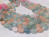 AAAA Quality- Aquamarine Nugget Beads 14x15 to 15x17 mm Size, Length 40 cm- Free Form Aquamarine & Morganite Beads - 1 Strand